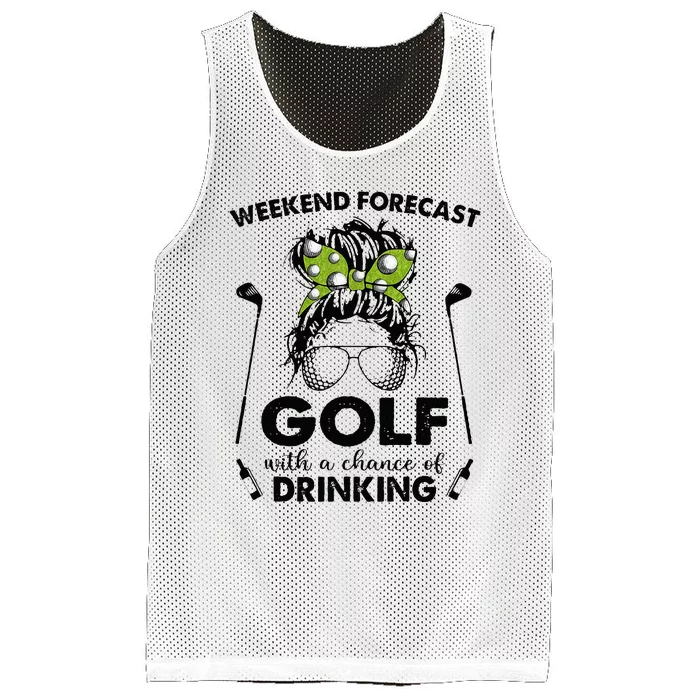 Weekend Forecast Golf With A Chance Of Drinking Mesh Reversible Basketball Jersey Tank