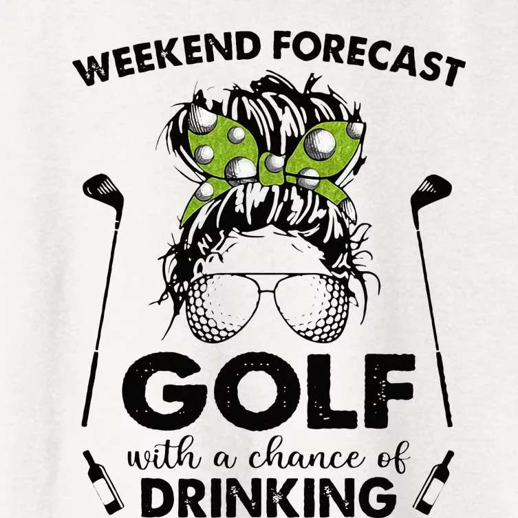 Weekend Forecast Golf With A Chance Of Drinking Women's Crop Top Tee