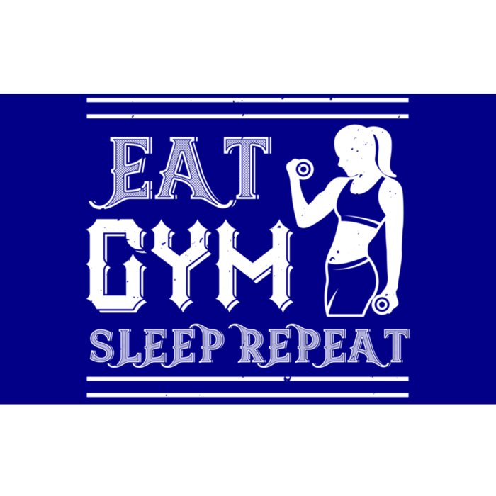 Workout Funny Gift Eat Gym Sleep Repeat Gift Bumper Sticker