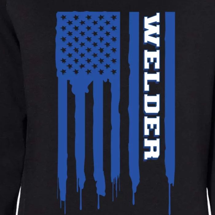 Welder Flag Gift Womens California Wash Sweatshirt