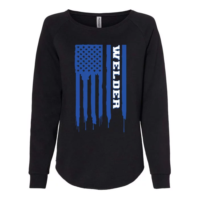 Welder Flag Gift Womens California Wash Sweatshirt