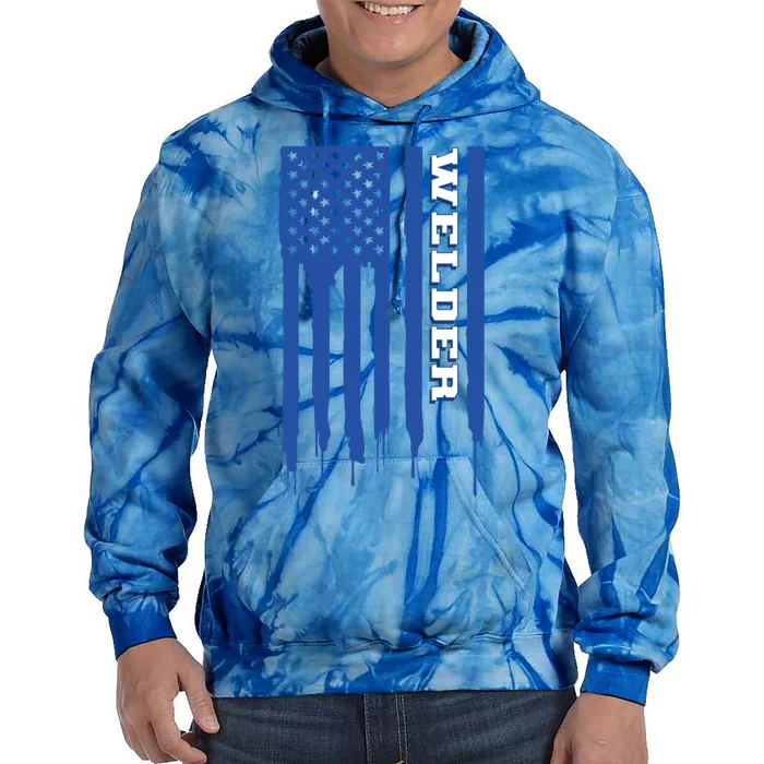 Welder Flag Gift Tie Dye Hoodie