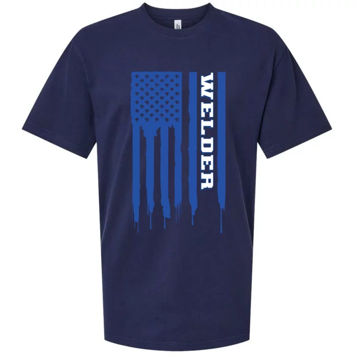 Welder Flag Gift Sueded Cloud Jersey T-Shirt