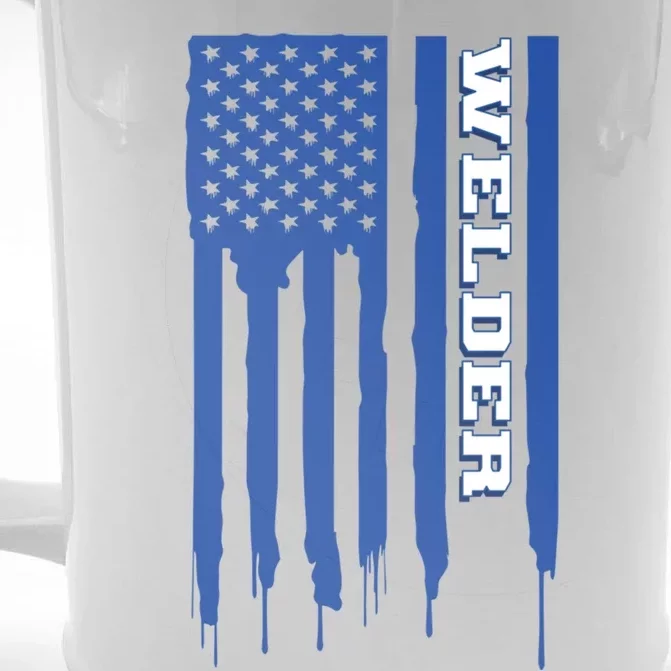 Welder Flag Gift Front & Back Beer Stein