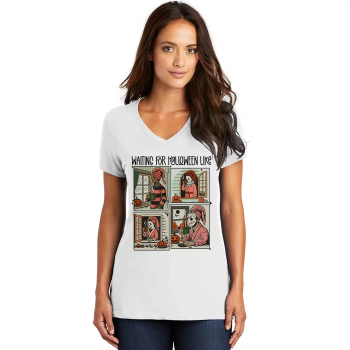 Waiting For Halloween Like Women's V-Neck T-Shirt