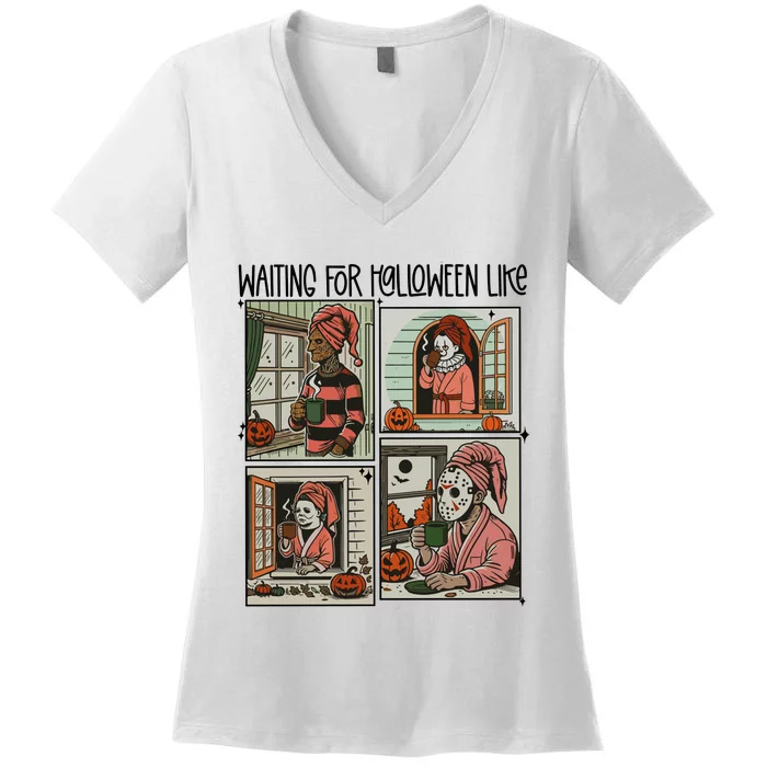 Waiting For Halloween Like Women's V-Neck T-Shirt