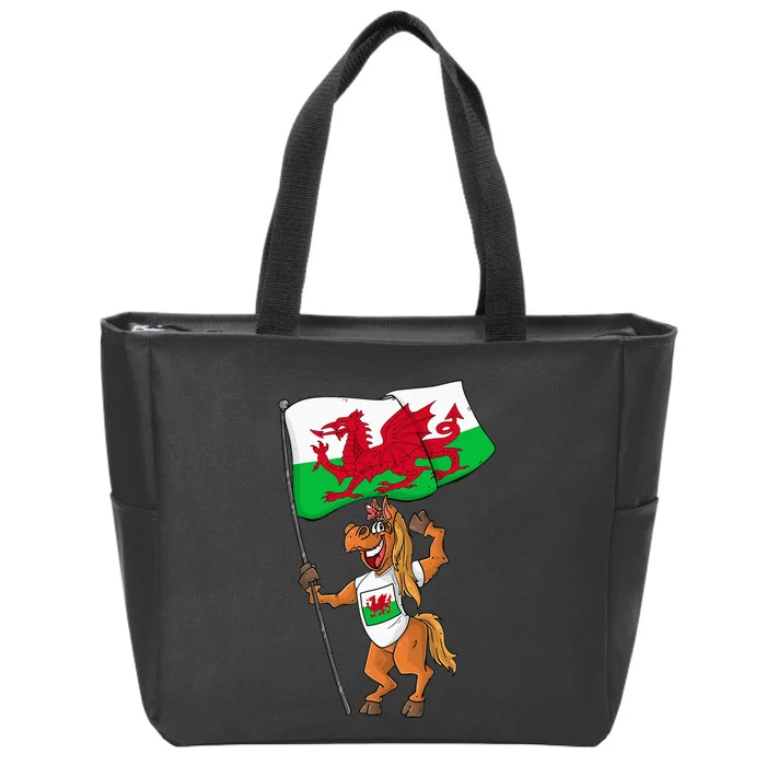 Wales Fan Horse Zip Tote Bag