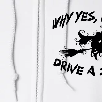 Womens Funny Halloween Shirt Why Yes I Can Drive A Stick VNeck Full Zip Hoodie