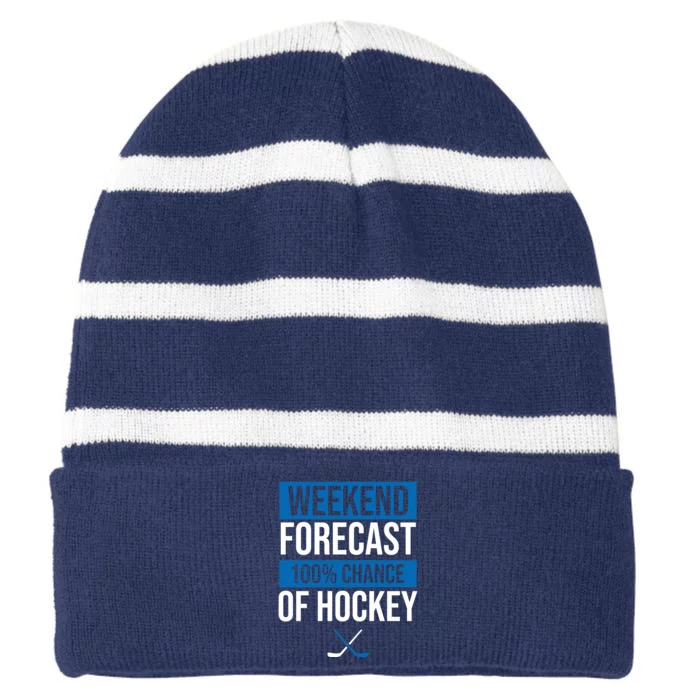 Weekend Forecast Hockey Striped Beanie with Solid Band