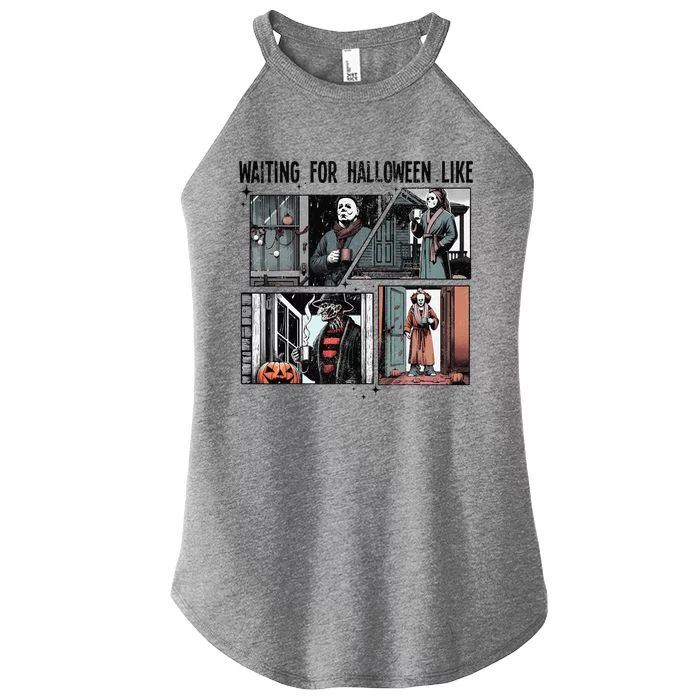 Waiting For Halloween Like Horror Movie Women’s Perfect Tri Rocker Tank