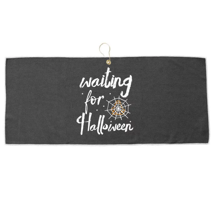 Waiting For Halloween Large Microfiber Waffle Golf Towel