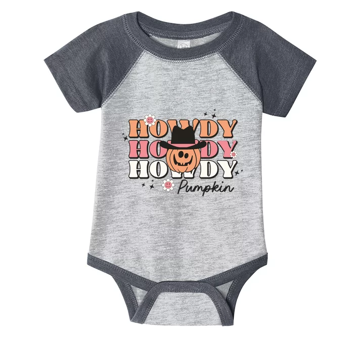 Womens Funny Howdy Pumpkin Western Fall Rodeo Halloween Infant Baby Jersey Bodysuit