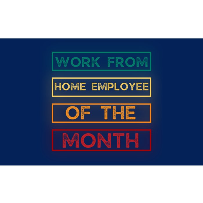 Work From Home Employee Of The Month Retro Bumper Sticker