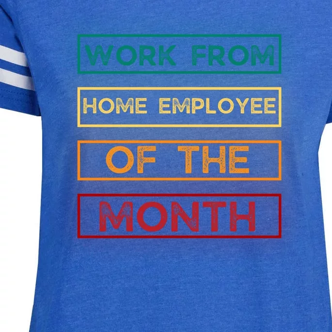 Work From Home Employee Of The Month Retro Enza Ladies Jersey Football T-Shirt