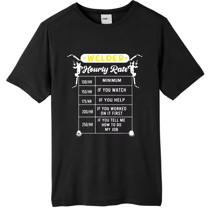 Welder Funny Hourly Rate Gift For Welder ChromaSoft Performance T-Shirt