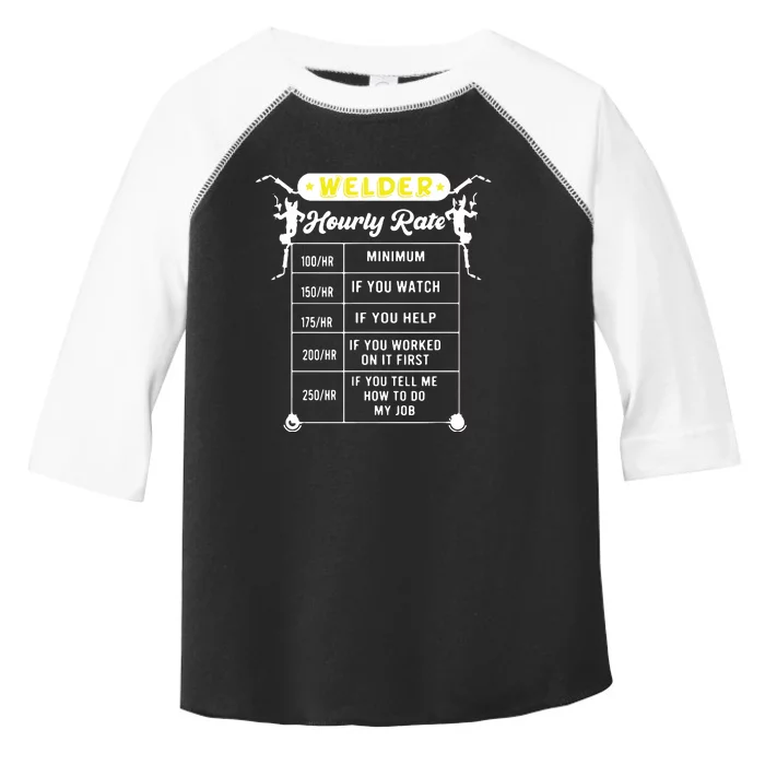 Welder Funny Hourly Rate Gift For Welder Toddler Fine Jersey T-Shirt