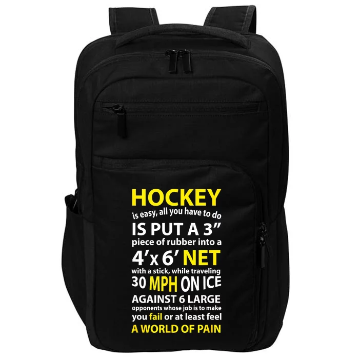 Women Funny Hockey Quote Hockey Is Easy Gift For Fans Impact Tech Backpack