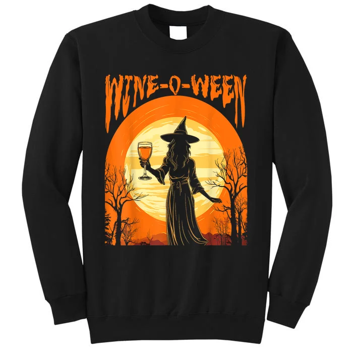 Wineoween Funny Halloween Witch Costume Tall Sweatshirt