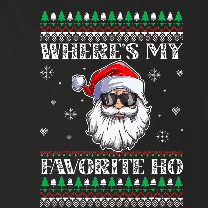 Where's-My Favorite Ho Christmas Season Toddler Long Sleeve Shirt