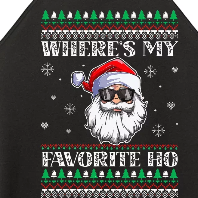 Where's-My Favorite Ho Christmas Season Women’s Perfect Tri Rocker Tank