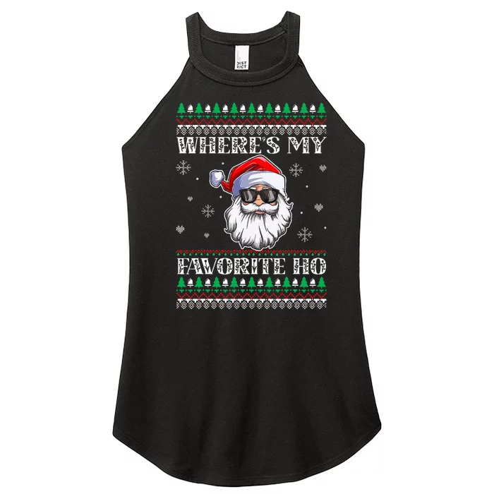 Where's-My Favorite Ho Christmas Season Women’s Perfect Tri Rocker Tank