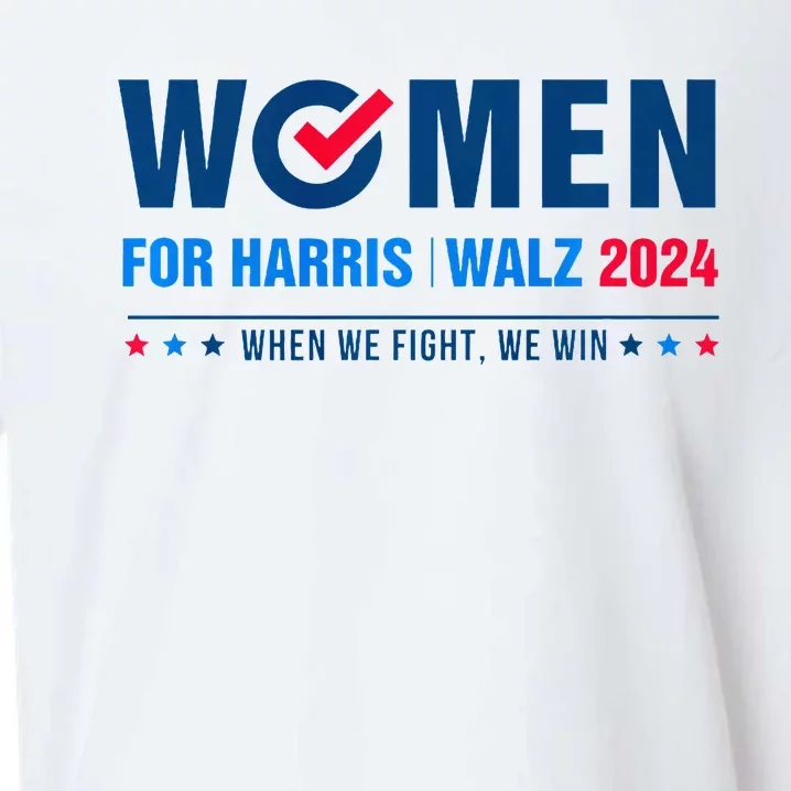 Women For Harris Walz 2024 When We Fight We Win Premium Sueded Cloud Jersey T-Shirt