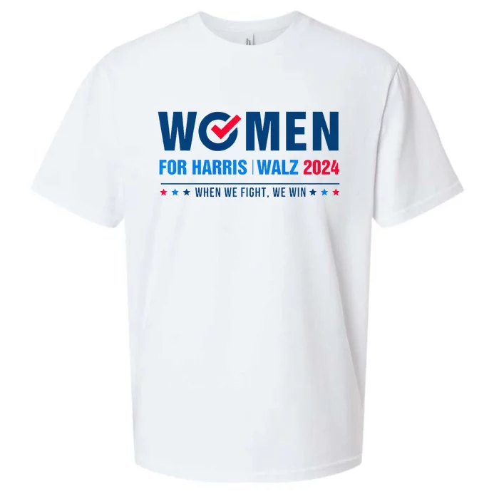 Women For Harris Walz 2024 When We Fight We Win Premium Sueded Cloud Jersey T-Shirt