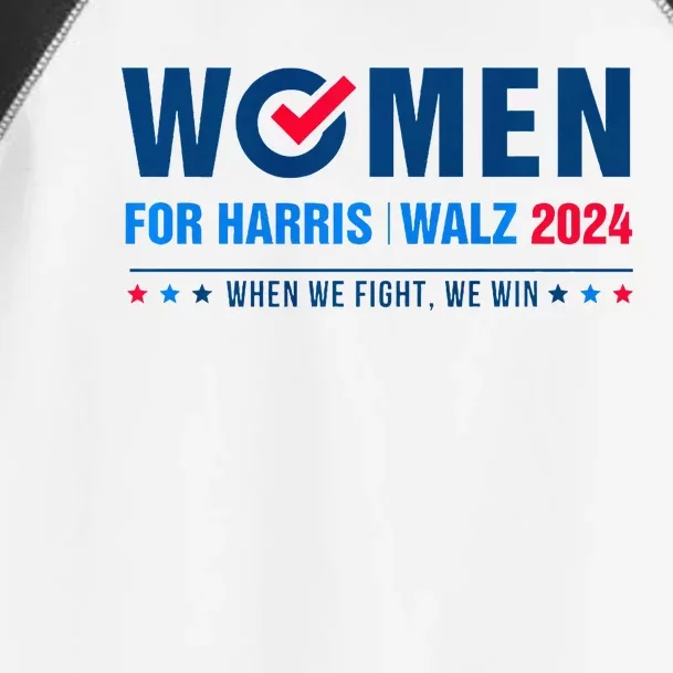 Women For Harris Walz 2024 When We Fight We Win Premium Toddler Fine Jersey T-Shirt