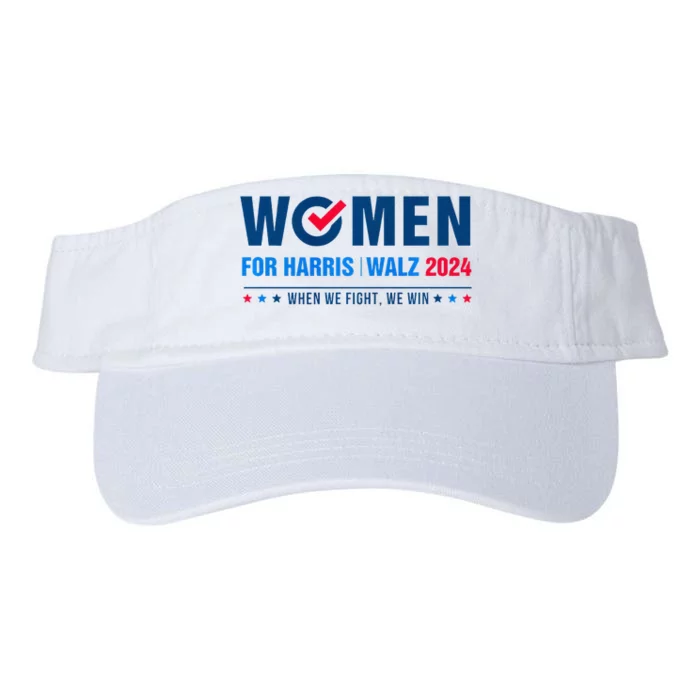 Women For Harris Walz 2024 When We Fight We Win Premium Valucap Bio-Washed Visor