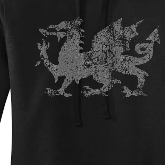 Welsh Flag Heraldry Dragon Welsh Soccer St DavidS Day Wales Women's Pullover Hoodie