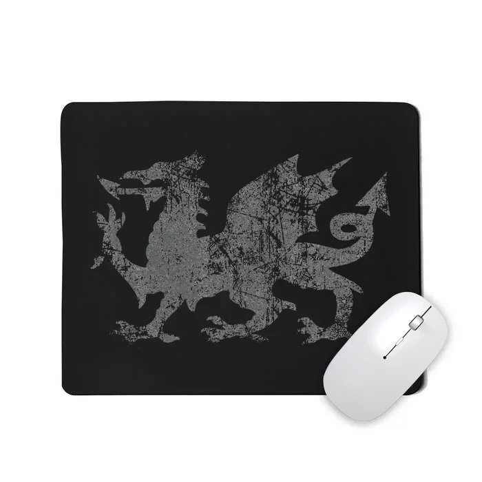 Welsh Flag Heraldry Dragon Welsh Soccer St DavidS Day Wales Mousepad