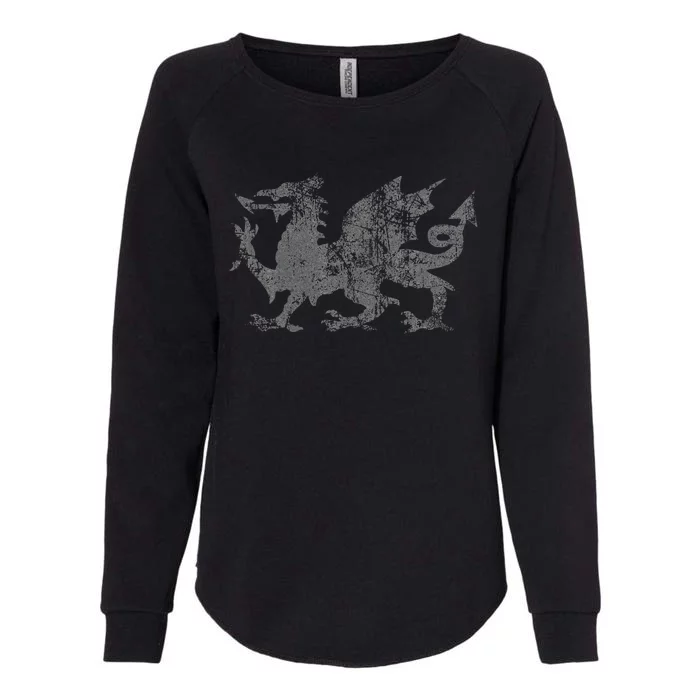 Welsh Flag Heraldry Dragon Welsh Soccer St DavidS Day Wales Womens California Wash Sweatshirt