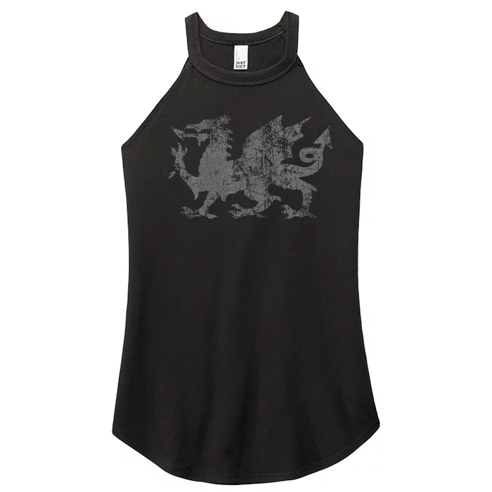 Welsh Flag Heraldry Dragon Welsh Soccer St DavidS Day Wales Women’s Perfect Tri Rocker Tank