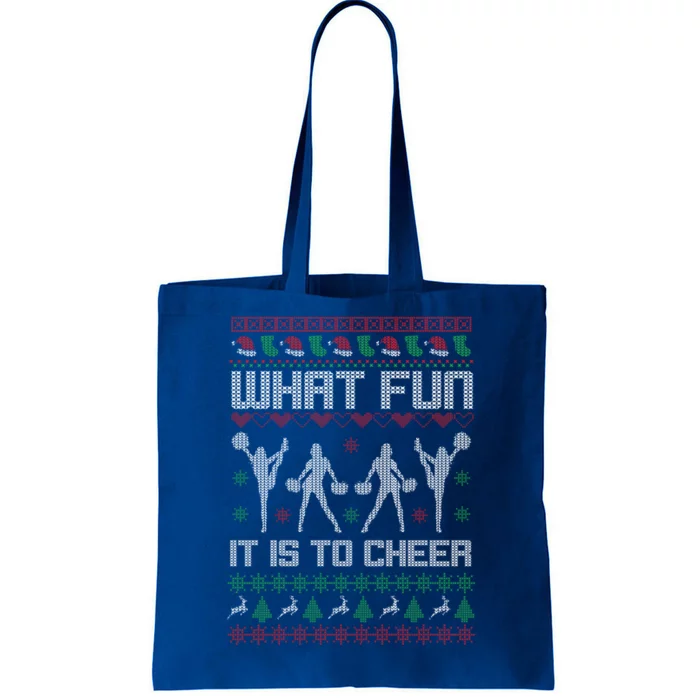 What Fun It Is To Cheer Ugly Christmas Cheerleader Costume Tote Bag