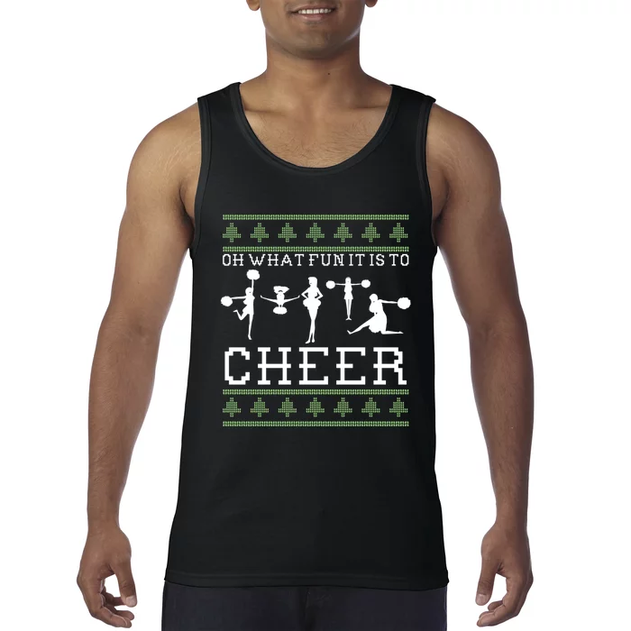 What Fun It Is To Cheer Ugly Christmas Cheerleader Costume Tank Top