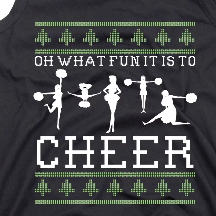 What Fun It Is To Cheer Ugly Christmas Cheerleader Costume Tank Top