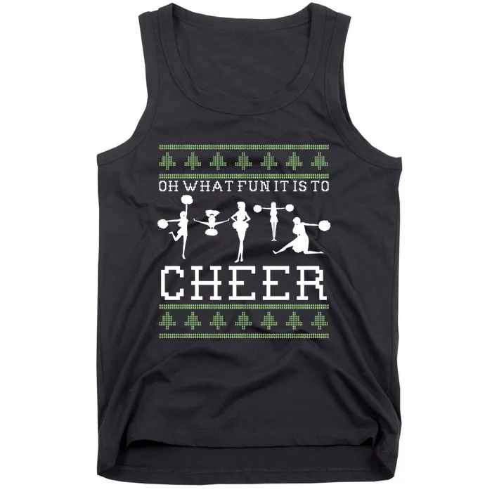 What Fun It Is To Cheer Ugly Christmas Cheerleader Costume Tank Top