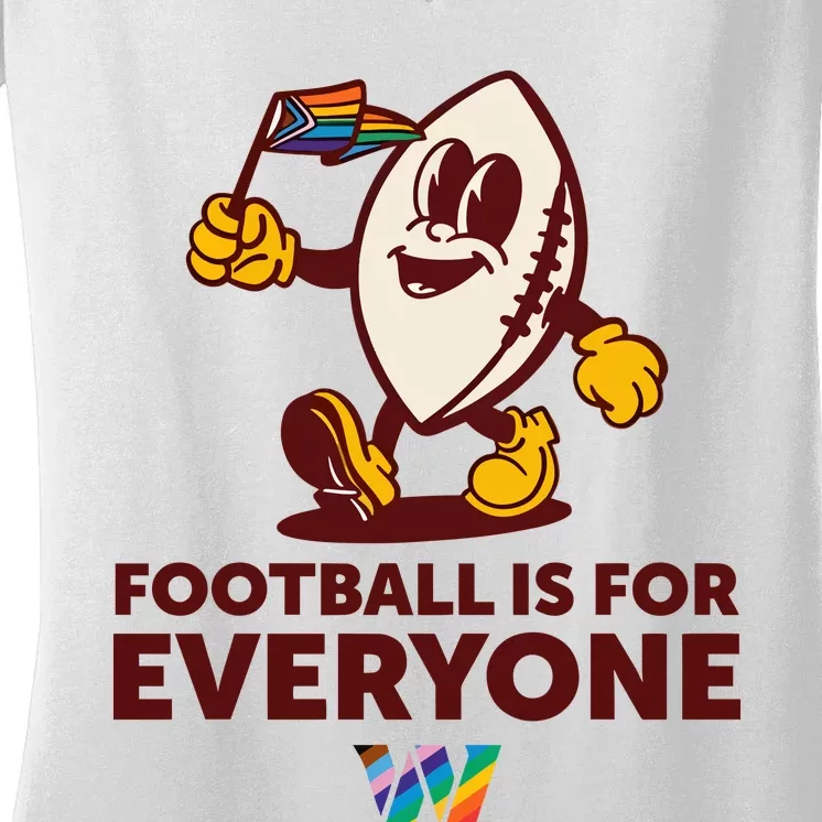 Washington Football Is For Everyone Pride 2024 Women's V-Neck T-Shirt