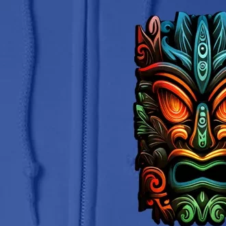 Welcome Fun In The Sun With Our Tropical Tiki Mask Cute Gift Full Zip Hoodie