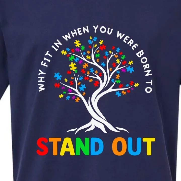 Why Fit In When You Were Boring To Stand Out Autism Awareness Day Sueded Cloud Jersey T-Shirt