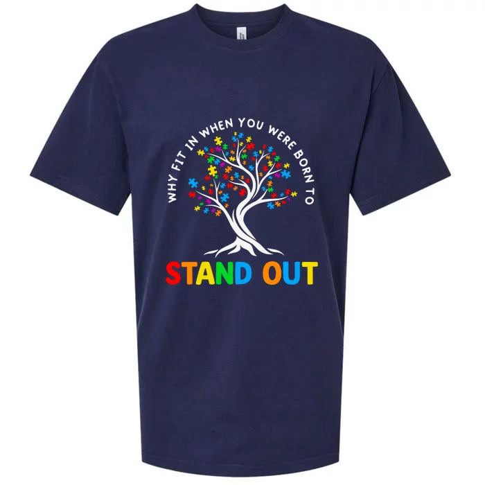 Why Fit In When You Were Boring To Stand Out Autism Awareness Day Sueded Cloud Jersey T-Shirt