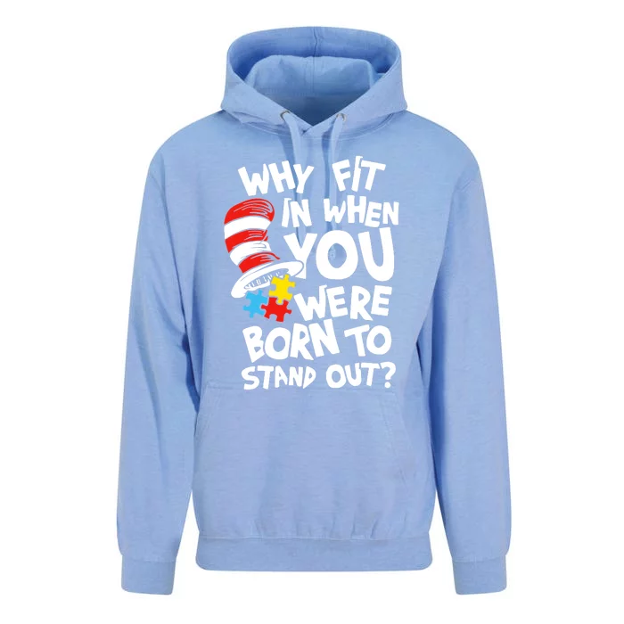 Why Fit In When You Were Born To Stand Out Unisex Surf Hoodie