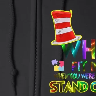 Why Fit In When You Were Born To Stand Out Reading Full Zip Hoodie