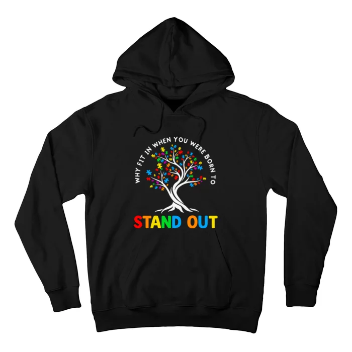 Why Fit In Autism Awareness Hoodie