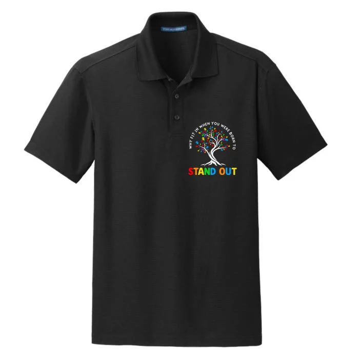 Why Fit In Autism Awareness Dry Zone Grid Performance Polo