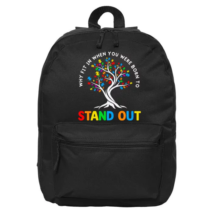 Why Fit In Autism Awareness 16 in Basic Backpack