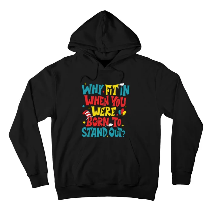 Why Fit In When You Were Born To Stand Out Autism Awareness Hoodie