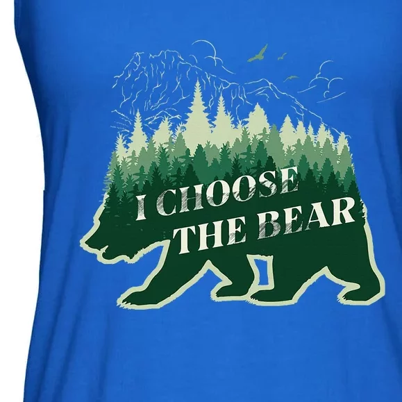 Wild Free I Choose The Bear Forest Soul Ladies Essential Flowy Tank