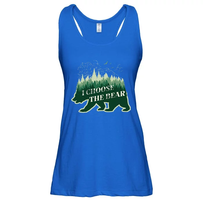 Wild Free I Choose The Bear Forest Soul Ladies Essential Flowy Tank