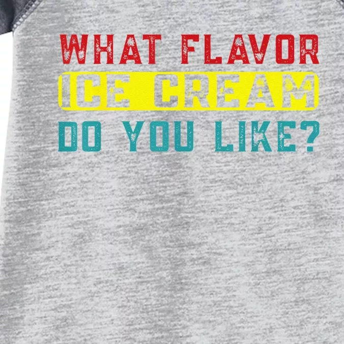 What Flavor Ice Cream Do You Like Funny Saying Infant Baby Jersey Bodysuit